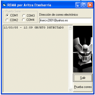 Aritza Etxebarria Ruiz y José Mª Angulo Usategui: Sistema de detección de intrusos sencillo (detección, intrusos, alarma, correo, email, domótica, vigilancia, sensor ruido, sensor presencia, sensor luz, REMA)